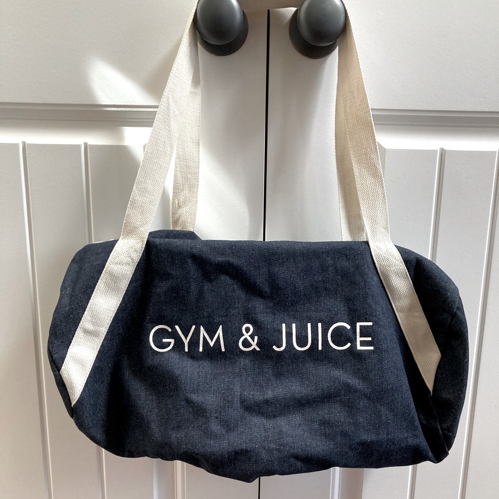 GYM & JUICE Denim Duffel Bag